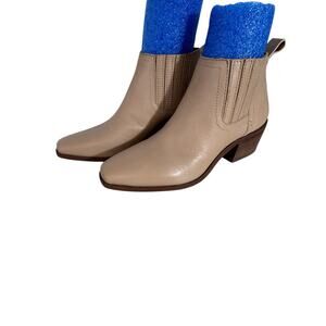 "LUCKY BRAND" Leather Slip On Booties Sz 7 Western Cowgirl